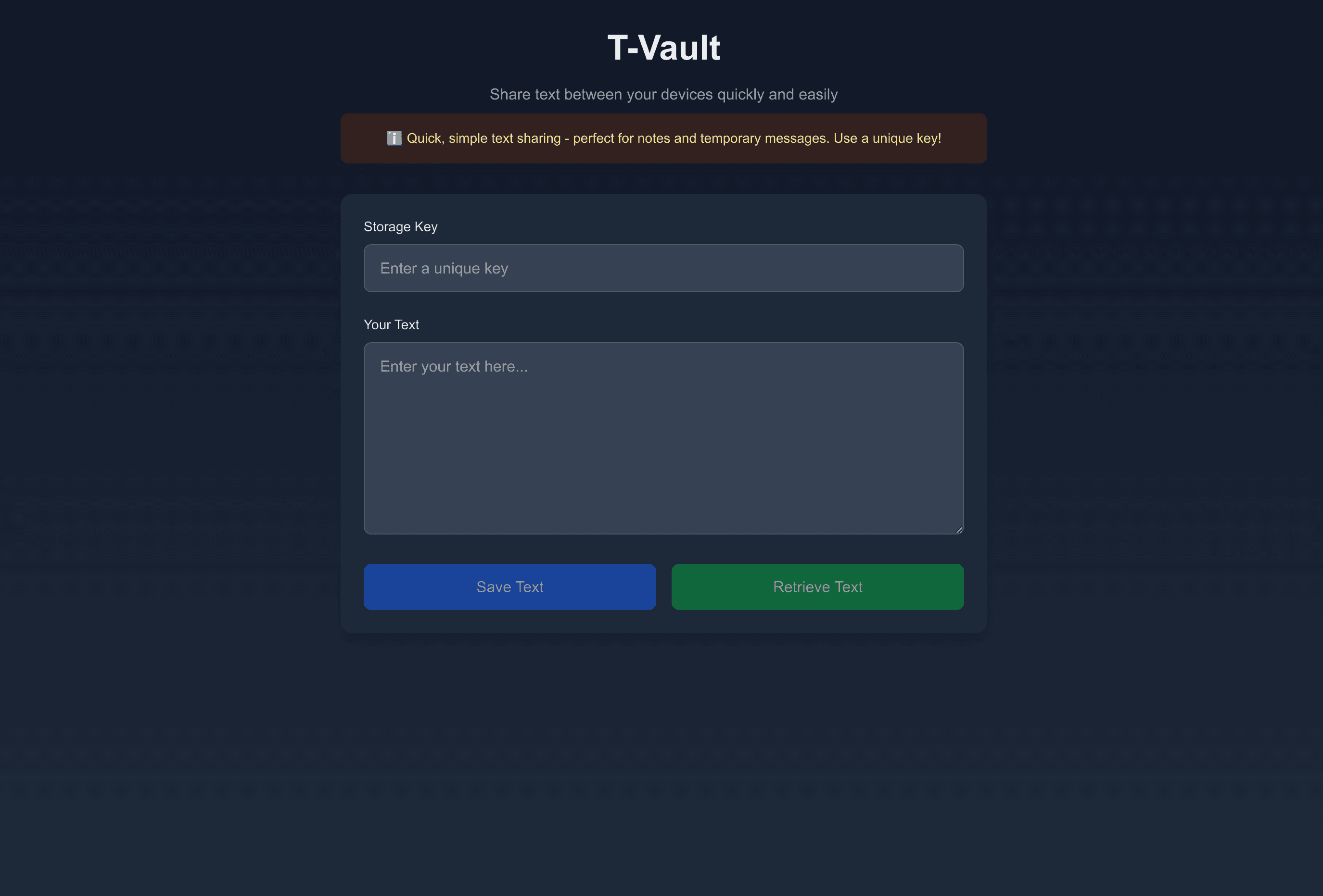 T-Vault project screenshot